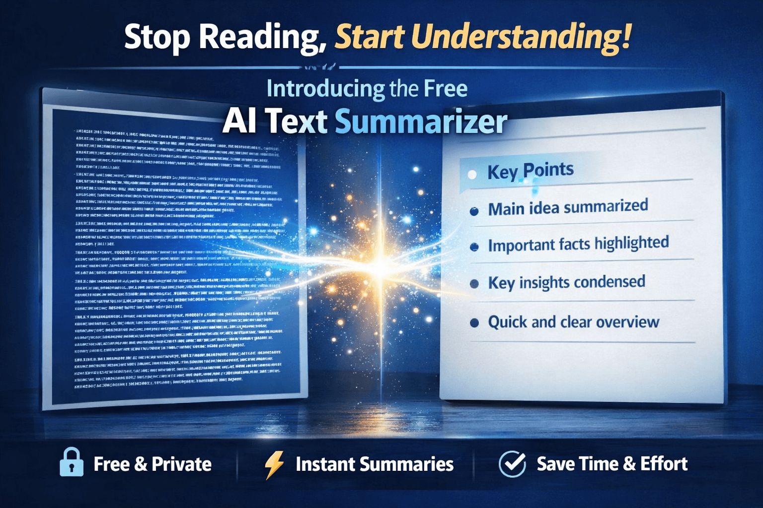Stop Reading, Start Understanding: Introducing the Free AI Text Summarizer